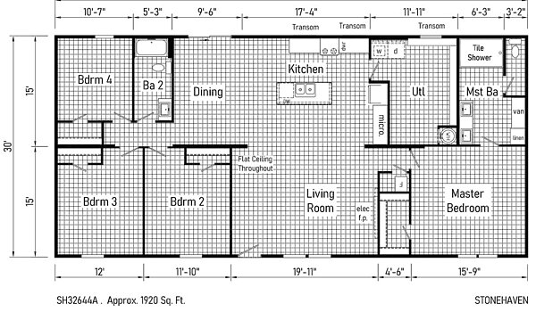 Stonehaven 450SH32644A / **CALL FOR PRICING** Layout 90800