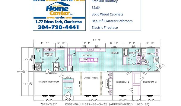 Lot #11 / The Brantley 621-68-3-32 Layout 88538
