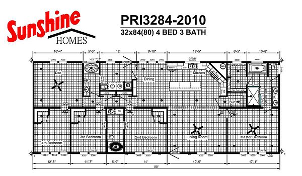 Prime / PRI3284-2010 with 3 bath option Layout 85085