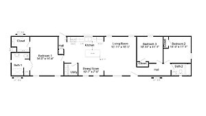 Emerald Singlewide / EM-18763A Layout 67737