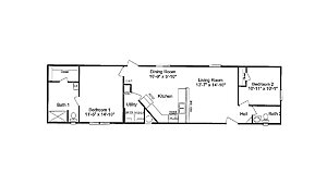 Solitaire Singlewide / SW-AN-266 Layout 68406