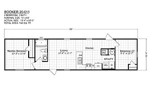 Champion Homes / Booker 011 Lot #45 Layout 14388