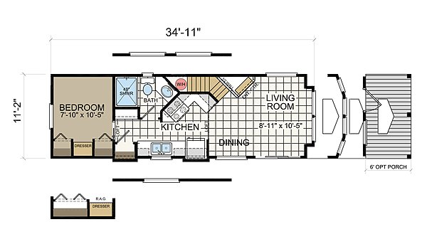 Park Model RV / 509 Loft Layout 48560