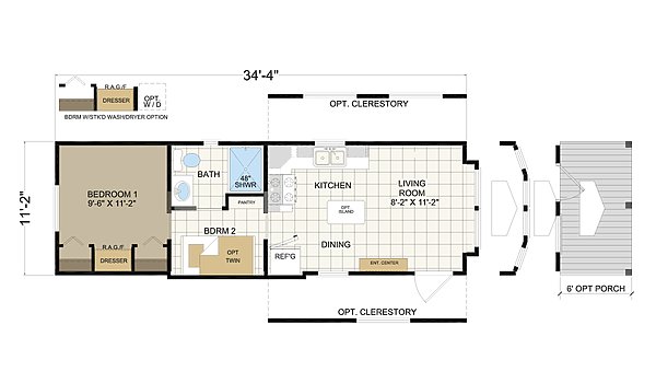 Park Model RV / PM 529-15 Layout 48566