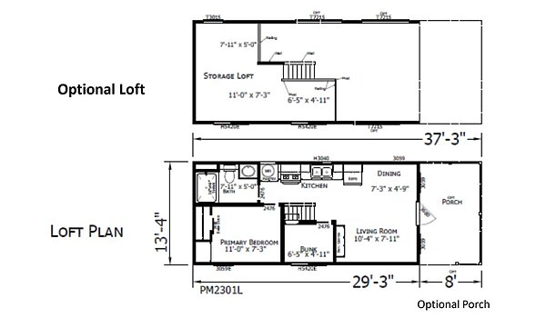 Park Model RV / PM 2301L Layout 104103