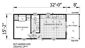 Park Model RV / 017-1632H11191 Layout 117417