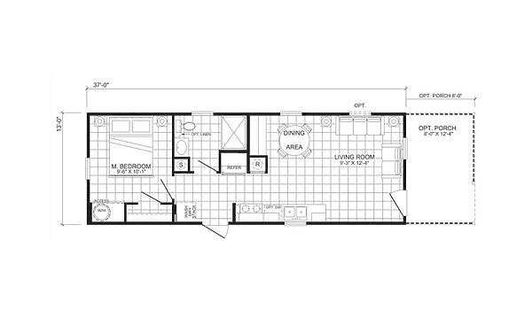 Park Model / Contemporary Cottage 1437415LGX Layout 82702