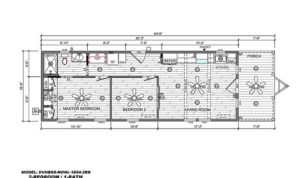Signature Series / Cozy Cabin XL DVHBSS-MONL-1654-2BR Layout 132537