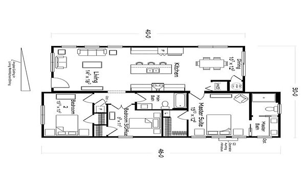 Modern Living Series / Accent Ranch Layout 80672