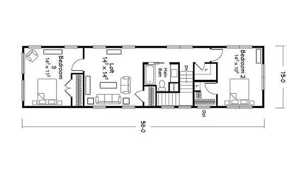 Modern Living Series / Axios Two Story Layout 80680