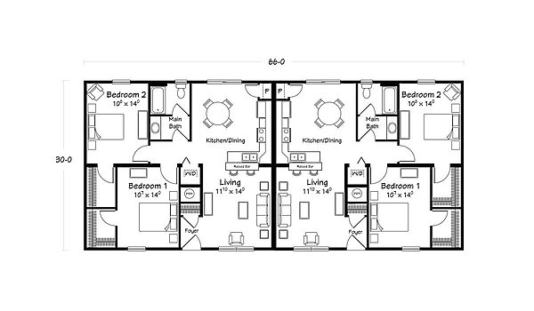 Multifamily Collection / Arlington I Layout 80712