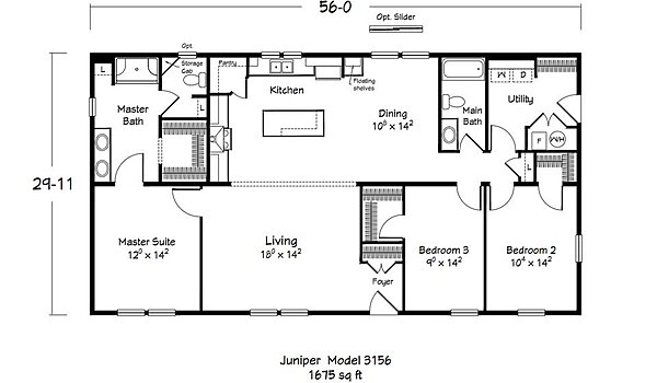 ValueCraft Series / Juniper Model 3156 Layout 99127