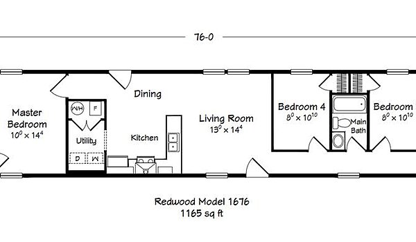 ValueCraft Series / Redwood Model 1676 Layout 99133