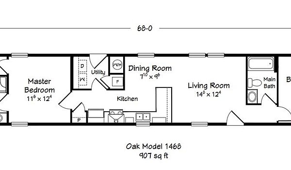 ValueCraft Series / Oak Model 1468 Layout 99135