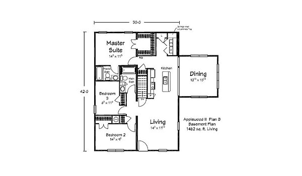 Benchmark Series / Applewood II Ranch B Layout 113974