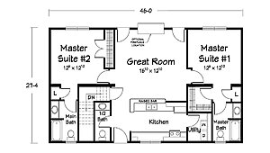 Benchmark Series / River Bend Cabin A Layout 114045