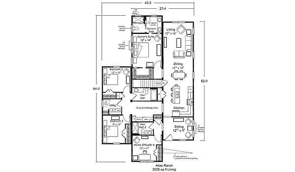 Benchmark Series / Atlas II Ranch Layout 114073