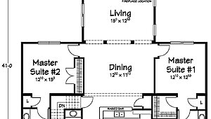 Benchmark Series / River Bend Cabin B Layout 134880