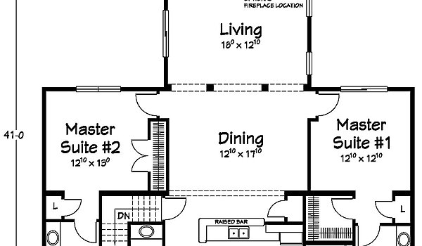 Benchmark Series / River Bend Cabin B Layout 134880