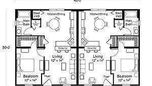 Multifamily Collection / Millington Duplex Layout 98405