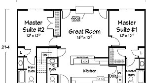 Lake & Lodge Collection / River Bend Cabin A Layout 98476