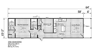 Compact Cabin / 130-1664H22250 Layout 101150