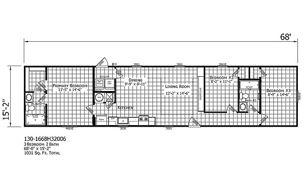 Compact Cabin / 130-1668H32006 Layout 101155