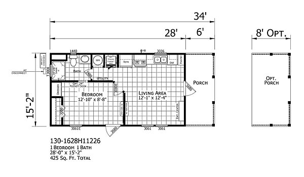 Compact Cabin / 130-1628H11226 Layout 101511