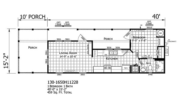 Compact Cabin / 130-1650H11228 Layout 101512