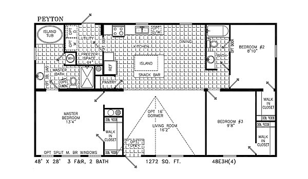 Kingswood / Peyton 3BR with Den Layout 68193