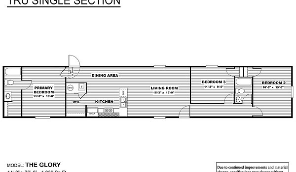 TRU Single Section / Glory TRS14763BH Layout 6643