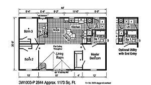 Westlake Ranch Homes / The Bluebell 3W1003-P Layout 54984