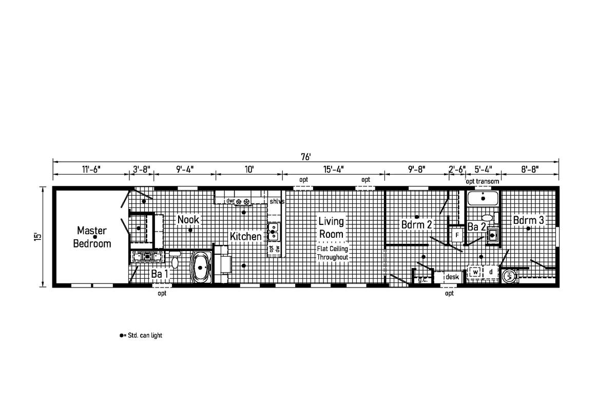Westlake Single Section 16763L from Affordable Homes of Rice Lake