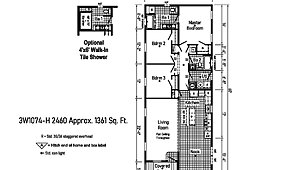 Westlake Ranch Homes / 3W1074-H Layout 94110