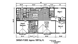 Westlake Ranch Homes / 3W1067-P Layout 94111