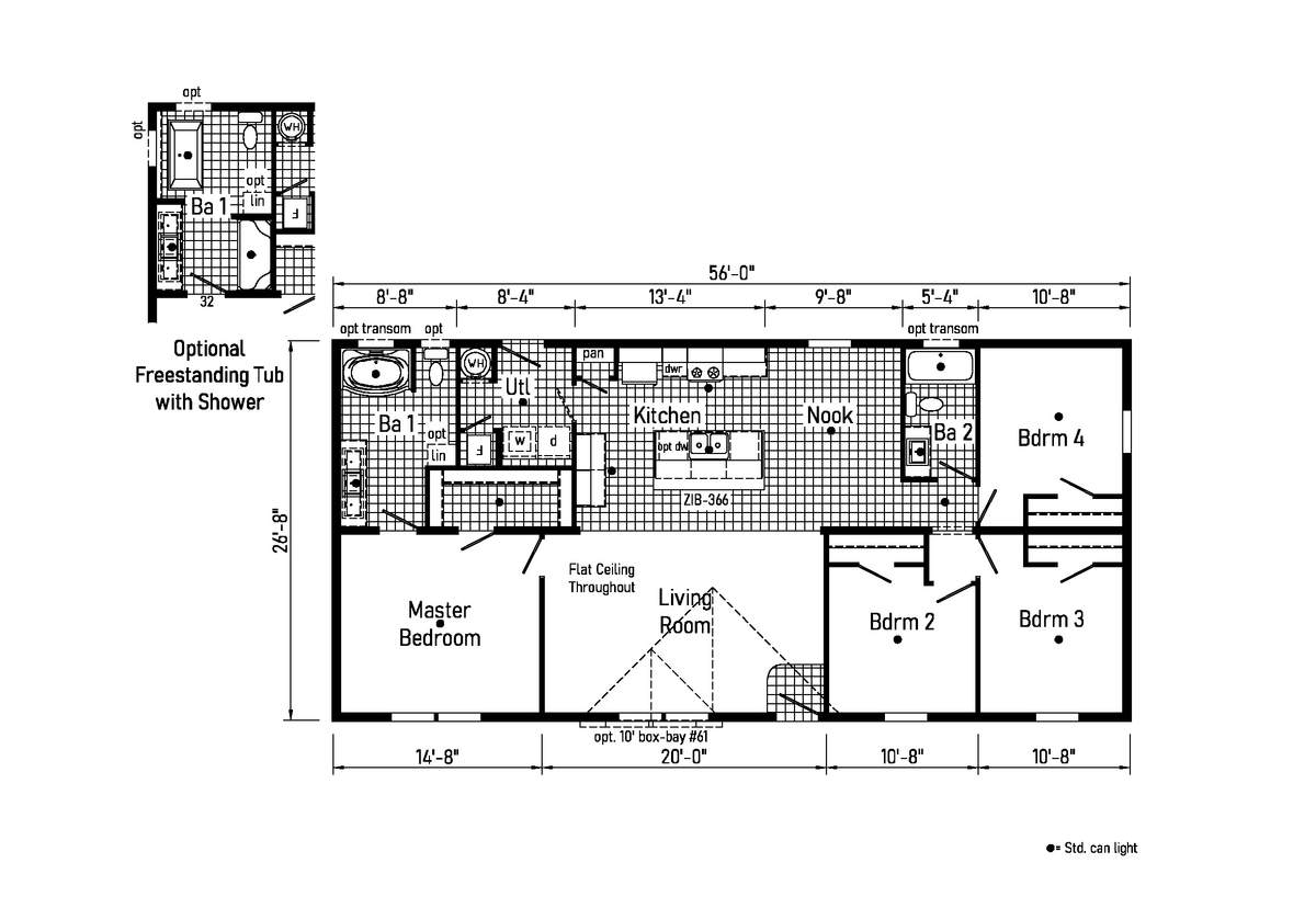 Westlake Ranch Homes 28563B from Affordable Homes of Rice Lake