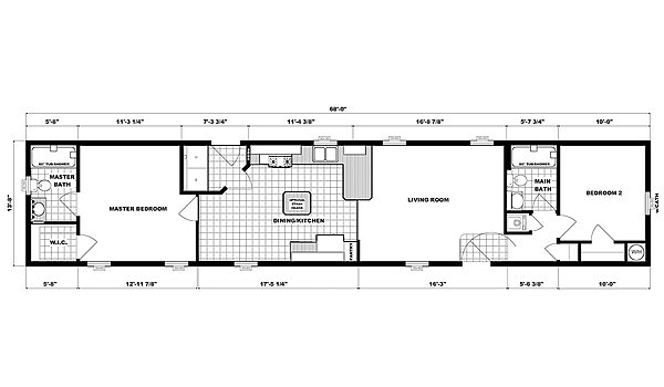 Single-Section Homes / G-632 Layout 31423