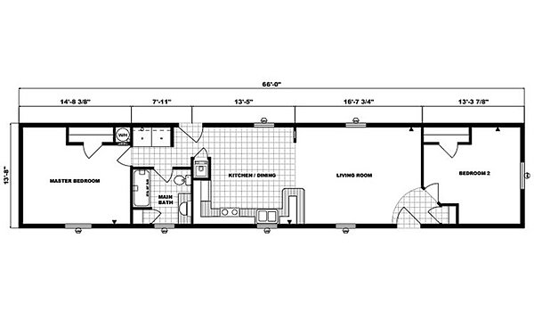 Single-Section Homes / G-522 Layout 31442