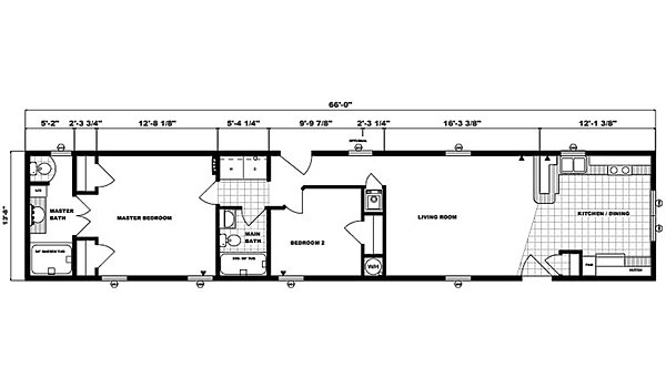 Single-Section Homes / G-513 Layout 31448