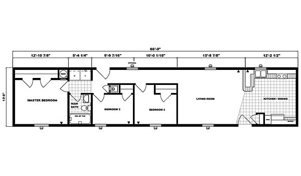 Single-Section Homes / G-514 Layout 31449