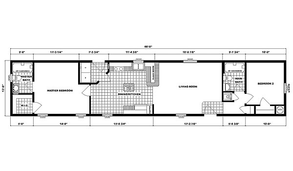 Single-Section Homes / GH-577 Layout 31468