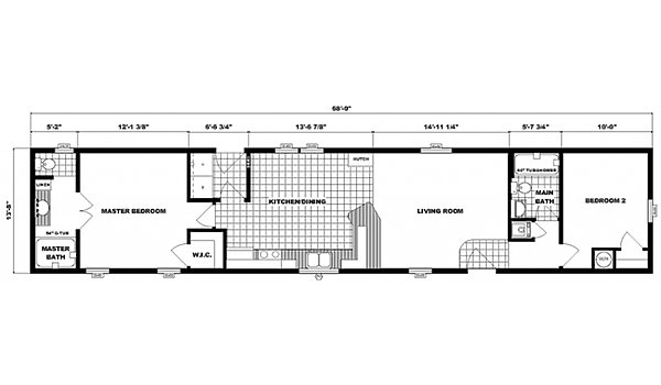 Single-Section Homes / GH-533 Layout 31467