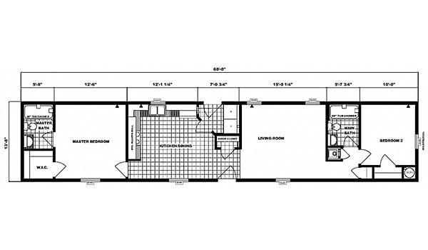 Single-Section Homes / G-602 Layout 31469