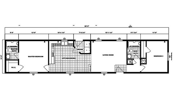 Single-Section Homes / G-573 Layout 31495