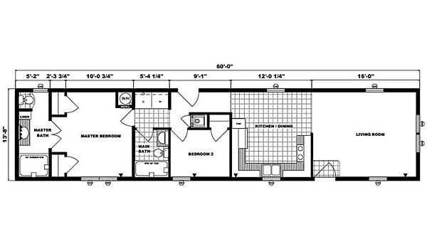 Single-Section Homes / G-553 Layout 31499