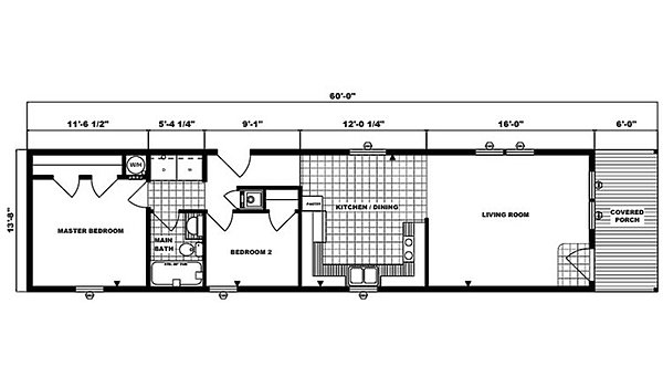 Single-Section Homes / G-552 Layout 31500