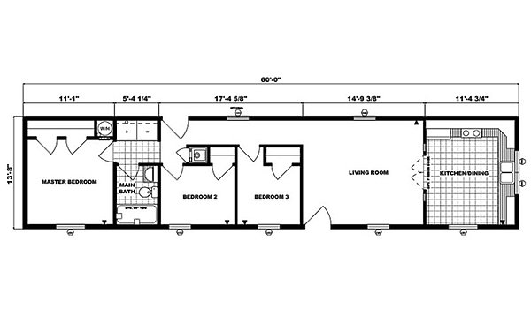 Single-Section Homes / G-487 Layout 31510