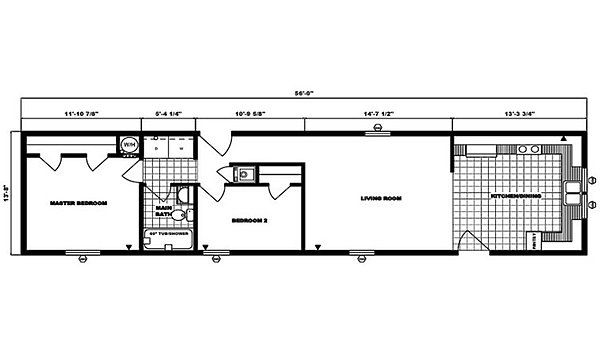 Single-Section Homes / G-576 Layout 31523