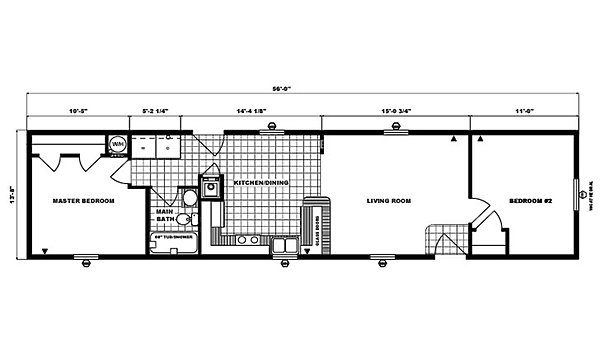 Single-Section Homes / G-567 Layout 31524