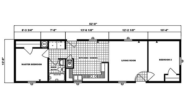 Single-Section Homes / G-557 Layout 31534